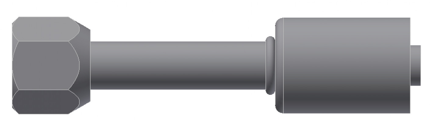 Image of A/C Refrigerant Hose Fitting - Fem FLARE, Strt - Std Barrier Steel Ftg from Sunair. Part number: SA-52701-06-06S