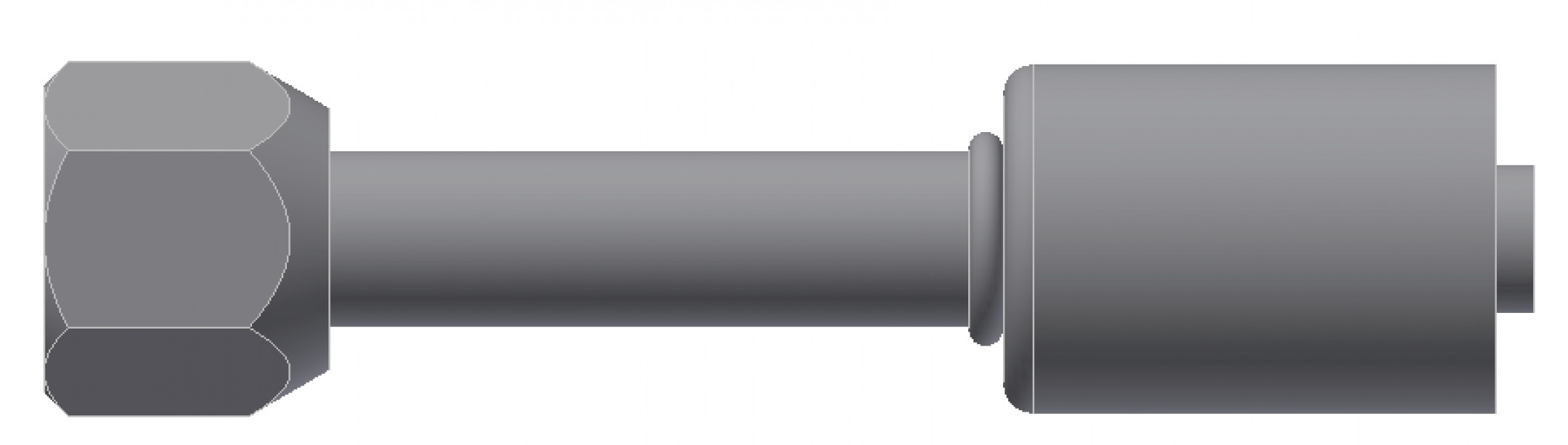 Image of A/C Refrigerant Hose Fitting - Fem FLARE, Strt - Std Barrier Steel Ftg from Sunair. Part number: SA-52701-12-12S