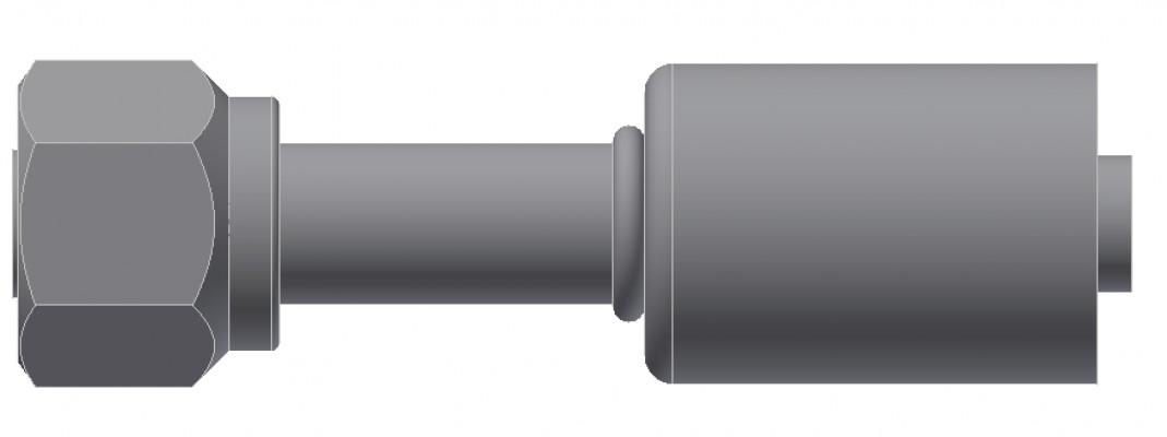 Image of A/C Refrigerant Hose Fitting - Fem-O-RING, LONG PILOT - Std Barrier Steel Ftg from Sunair. Part number: SA-52704-06-06S