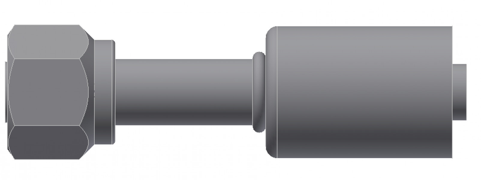 Image of A/C Refrigerant Hose Fitting - Fem-O-RING, LONG PILOT - Std Barrier Steel Ftg from Sunair. Part number: SA-52704-12-12S