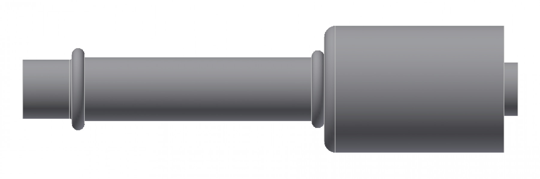 Image of A/C Refrigerant Hose Fitting - LONG PILOT W/O NUT, Strt - Std Barrier Steel Ftg from Sunair. Part number: SA-52724-06-06S