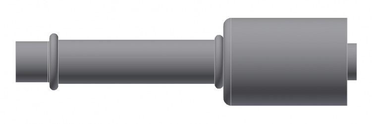 Image of A/C Refrigerant Hose Fitting - LONG PILOT W/O NUT, Strt - Std Barrier Steel Ftg from Sunair. Part number: SA-52724-10-10S