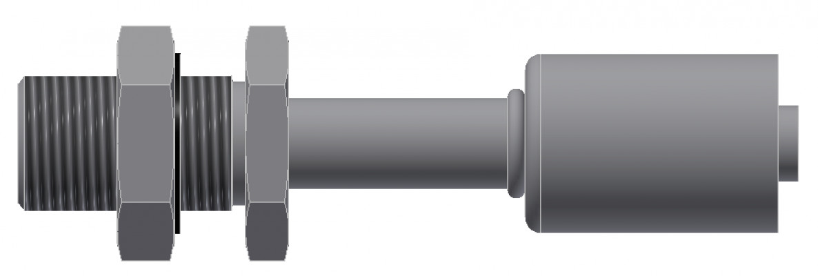 Image of A/C Refrigerant Hose Fitting - BULKHEAD MALE INSERT O-RING, - Std Barrier Steel Ftg from Sunair. Part number: SA-52758-06-06S