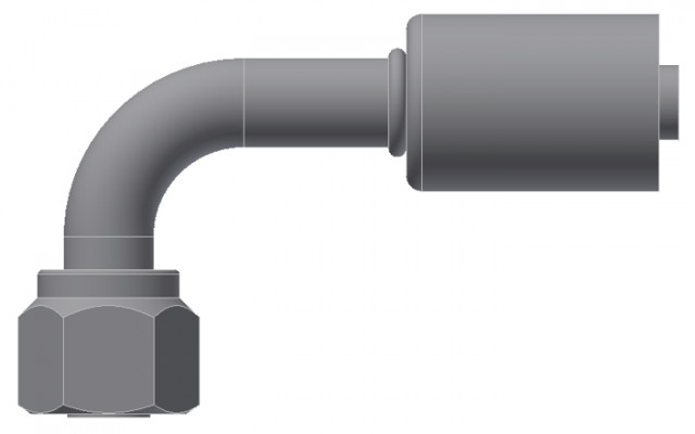 Image of A/C Refrigerant Hose Fitting - Fem-O-RING, METRIC, 90uc0u65533  - Std Barrier Steel Ftg from Sunair. Part number: SA-52803-08-06S