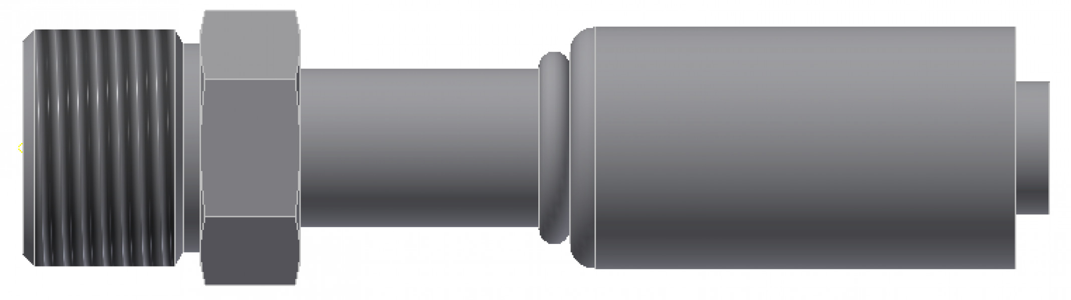 Image of A/C Refrigerant Hose Fitting - MALE INSERT O-RING, Strt - Red Barrier Steel Ftg from Sunair. Part number: SA-53206-06-06S