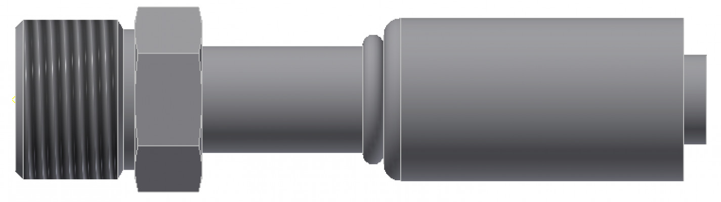 Image of A/C Refrigerant Hose Fitting - MALE INSERT O-RING, Strt - Red Barrier Steel Ftg from Sunair. Part number: SA-53206-06-06S