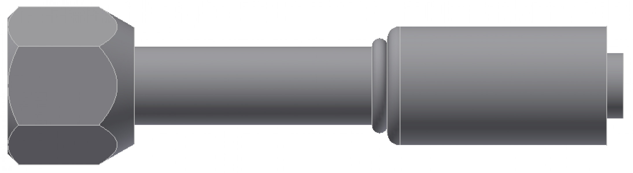 Image of A/C Refrigerant Hose Fitting - Fem FLARE, Strt - Red Barrier Steel Ftg from Sunair. Part number: SA-53701-06-06S