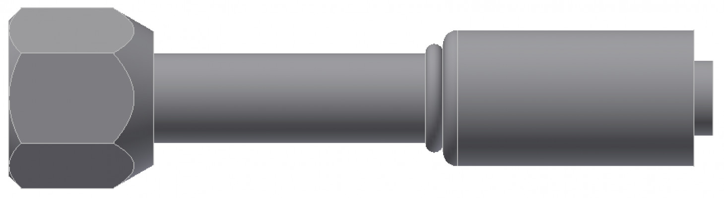 Image of A/C Refrigerant Hose Fitting - Fem FLARE, Strt - Red Barrier Steel Ftg from Sunair. Part number: SA-53701-06-08S