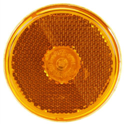 Image of 10 Series, Reflectorized, Incan., Yellow Round, 1 Bulb, M/C Light, PC, 12V from Trucklite. Part number: 10205Y4
