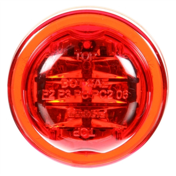 Image of 10 Series, High Profile, LED, Red Round, 8 Diode, M/C Light, PC, 12V from Trucklite. Part number: 10275R