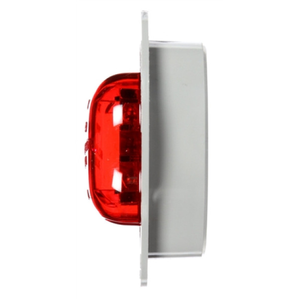 Image of 10 Series, High Profile, LED, Red Round, 8 Diode, M/C Light, PC, Gray Flange, 12V from Trucklite. Part number: 10279R