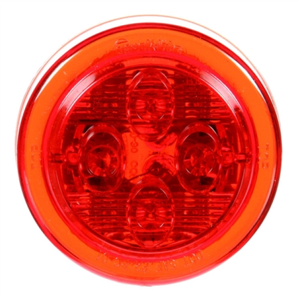 Image of 10 Series, LED, Red Round, 8 Diode, Low Profile, M/C Light, PC, 12V from Trucklite. Part number: 10286R