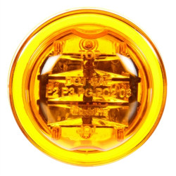 Image of 10 Series, High Profile, LED, Yellow Round, 8 Diode, M/C Light, PC, 12V from Trucklite. Part number: 10375Y