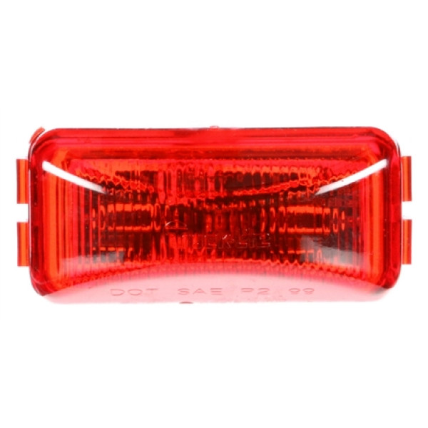 Image of 15 Series, LED, Red Rectangular, 1 Diode, M/C Light, P3, 12V from Trucklite. Part number: 15250R