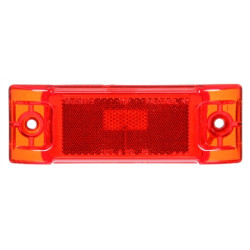 Image of Super 21, Reflectorized, Incan., Red Rectangular, 1 Bulb, M/C Light, P2, 2 Screw, 12V, Kit from Trucklite. Part number: 21002R