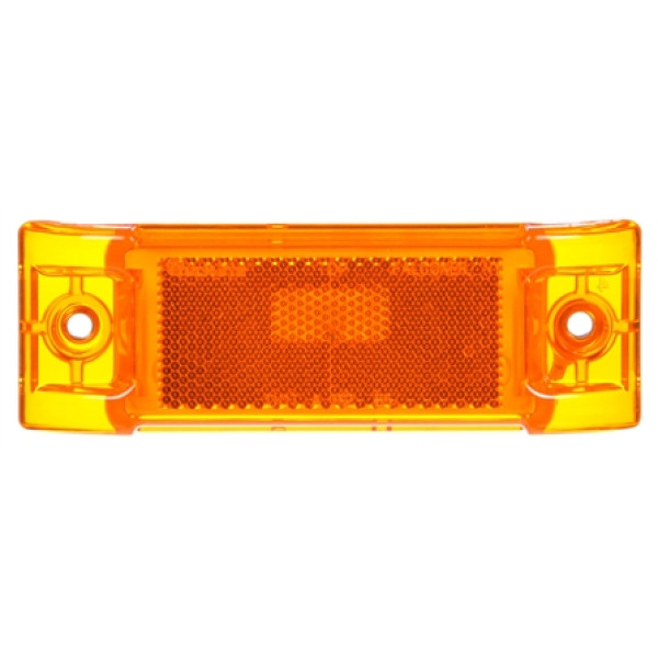 Image of Super 21, Reflectorized, Incan., Yellow Rectangular, 1 Bulb, M/C Light, P2, 2 Screw, 12V, Kit from Trucklite. Part number: 21002Y