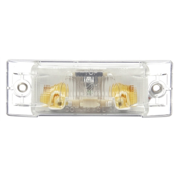 Image of Super 21, Incan., 1 Bulb, Rectangular, License Light, Clear 2 Screw Bracket, 12V, Kit from Trucklite. Part number: 21004C