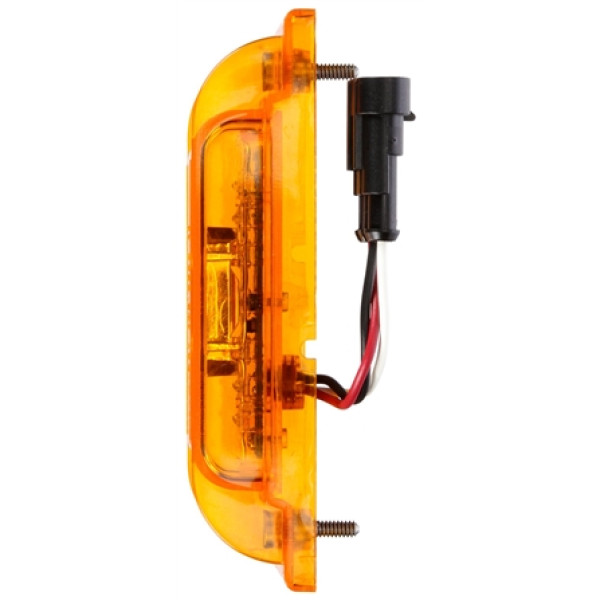 Image of 21 Series, LED, Yellow Rectangular, 16 Diode, M/C Light, P2, 2 Screw, 12V from Trucklite. Part number: 21096Y