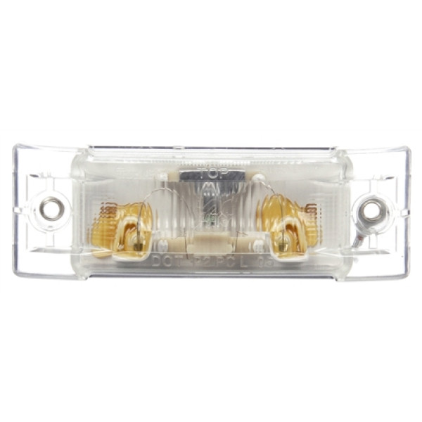 Image of Super 21, Incan., 1 Bulb, Rectangular, License Light, Clear 2 Screw Bracket, 12V from Trucklite. Part number: 21204C