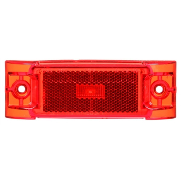Image of 21 Series, Reflectorized, LED, Red Rectangular, 1 Diode, M/C Light, PC, 2 Screw, 12V from Trucklite. Part number: 21251R