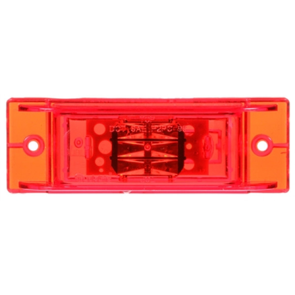 Image of 21 Series, LED, Red Rectangular, 8 Diode, M/C Light, PC, 2 Screw, 12V from Trucklite. Part number: 21275R