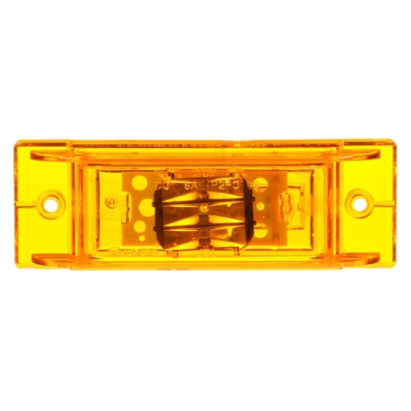 Image of 21 Series, LED, Yellow Rectangular, 8 Diode, M/C Light, PC, 2 Screw, 12V from Trucklite. Part number: 21275Y