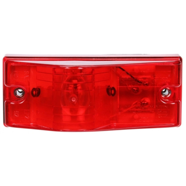 Image of 22 Series, Incan., Red Rectangular, 1 Bulb, w/Gasket, Side Turn Signal, 2 Screw, 12V, Kit from Trucklite. Part number: 22004R