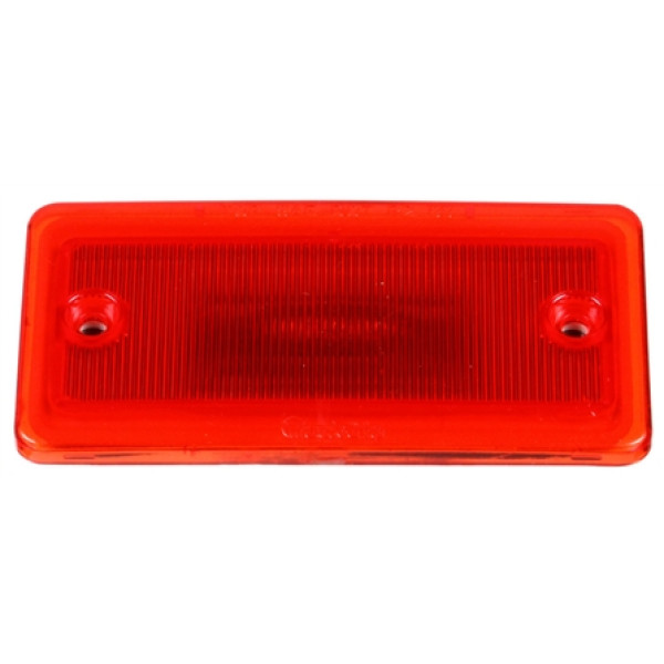Image of 25 Series, LED, Red Rectangular, 3 Diode, M/C Light, P2, 2 Screw Surface, 12V from Trucklite. Part number: 25250R