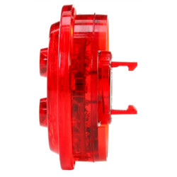 Image of 30 Series, LED, Red Round, 6 Diode, Low Profile, M/C Light, PC, Black Grommet, 12V, Kit from Trucklite. Part number: 30086R