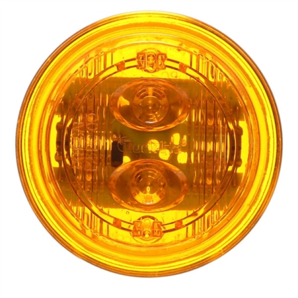 Image of 30 Series, LED, Yellow Round, 6 Diode, Low Profile, M/C Light, PC, Black Grommet, 12V, Kit from Trucklite. Part number: 30086Y