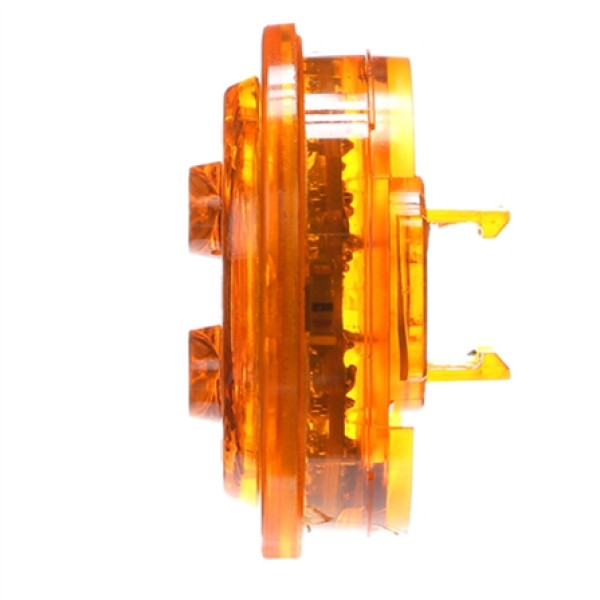 Image of 30 Series, LED, Yellow Round, 6 Diode, Low Profile, M/C Light, PC, Black Grommet, 12V, Kit from Trucklite. Part number: 30086Y