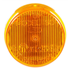 Image of 30 Series, LED, Yellow Round, 2 Diode, M/C Light, P3, 12V from Trucklite. Part number: 30250Y