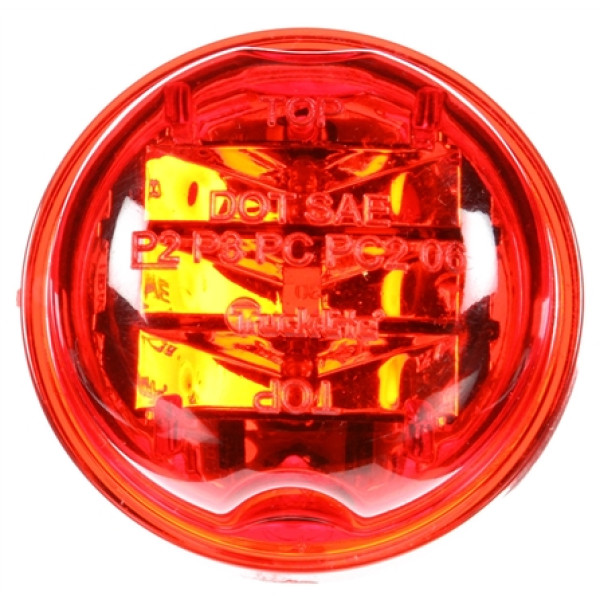 Image of 30 Series, LED, Red Round, 8 Diode, High Profile, M/C Light, PC, 12V from Trucklite. Part number: 30275R