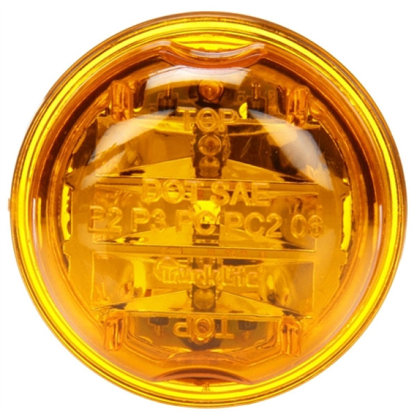 Image of 30 Series, LED, Yellow Round, 8 Diode, High Profile, M/C Light, PC, 12V from Trucklite. Part number: 30275Y