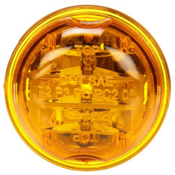 Image of 30 Series, LED, Yellow Round, 8 Diode, High Profile, M/C Light, PC, 12V from Trucklite. Part number: 30275Y