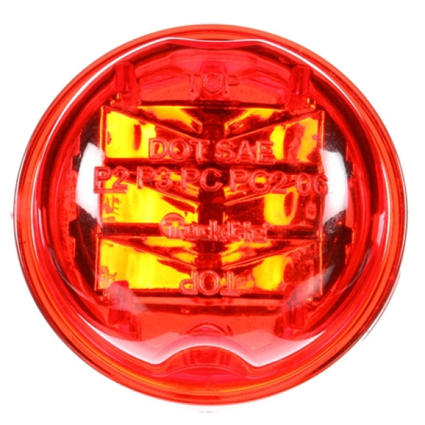 Image of 30 Series, LED, Red Round, 8 Diode, High Profile, M/C Light, PC, 12V from Trucklite. Part number: 30375R