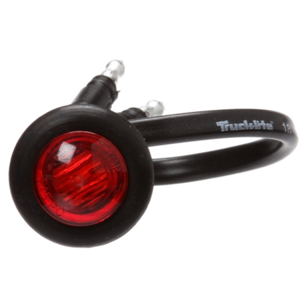 Image of 33 Series, LED, Red Round, 1 Diode, M/C Light, PC, Black Grommet, 12V, Kit from Trucklite. Part number: 33075R
