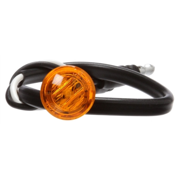 Image of 33 Series, LED, Yellow Round, 1 Diode, M/C Light, PC, 12V from Trucklite. Part number: 33275Y