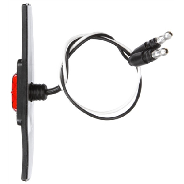 Image of 36 Series, LED, Red Winged, 3 Diode, Flex-Lite Rear Exit Wire, M/C Light, PC, Adhesive, 12V from Trucklite. Part number: 36110R