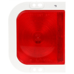 Image of 41 Series, LH Side, Incan., Red, Rectangular, 1 Bulb, S/T/T, White Flange, PL-3, 12V from Trucklite. Part number: 41202R