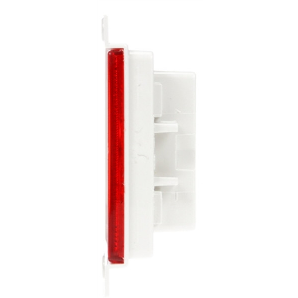 Image of 41 Series, LH Side, Incan., Red, Rectangular, 1 Bulb, S/T/T, White Flange, PL-3, 12V from Trucklite. Part number: 41202R