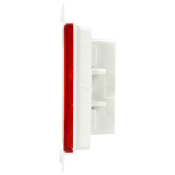 Image of 41 Series, Right Hand Side, Incan., Red, Rectangular, 1 Bulb, S/T/T, White Flange, PL-3, 12V from Trucklite. Part number: 41203R
