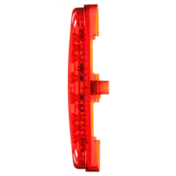 Image of 60 Series, LED, Red, Oval, 26 Diode, S/T/T, Black Grommet, Fit 'N Forget S.S., Straight PL-3 Female, 12V, Kit from Trucklite. Part number: 60050R