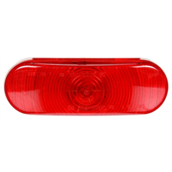 Image of Super 60, Incan., Red, Oval, 1 Bulb, S/T/T, PL-3, 12V from Trucklite. Part number: 60202R