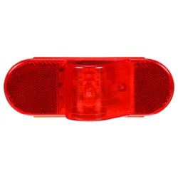 Image of 60 Series, Reflectorized, Incan., Red Oval, 1 Bulb, Horizontal, M/C Light, P2, 12V, Kit from Trucklite. Part number: 60215R