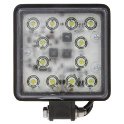 Image of Super 81 4x4 in. Square LED Work Light, Black, 12 Diode, 2650 Lumen, Blunt Cut, 12-24V from Trucklite. Part number: 81500