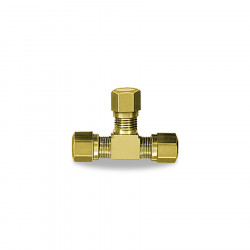 Image of TEE ENDS TUBE, BRASS, 3/8 X 1/4 from Velvac Inc. Part number: 016482