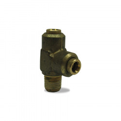 Image of RUN TEE, PSH LK, BR, 1/4 X 1/4 NPTF from Velvac Inc. Part number: 017900