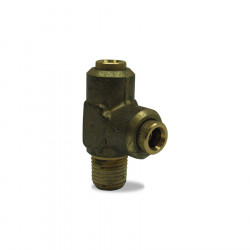 Image of RUN TEE, PSH-LK, BRS, 3/8 X 1/4 NPTF from Velvac Inc. Part number: 017901