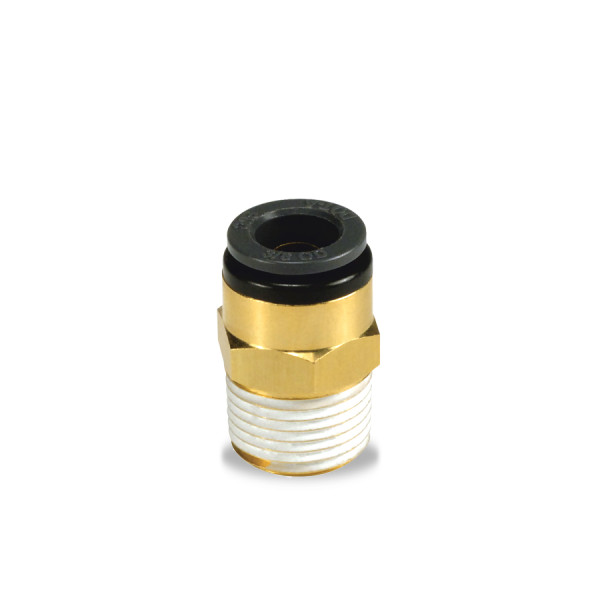 Image of PUSH-LOCK MALE CONNECTOR 1/8 X 1/16 from Velvac Inc. Part number: 016110
